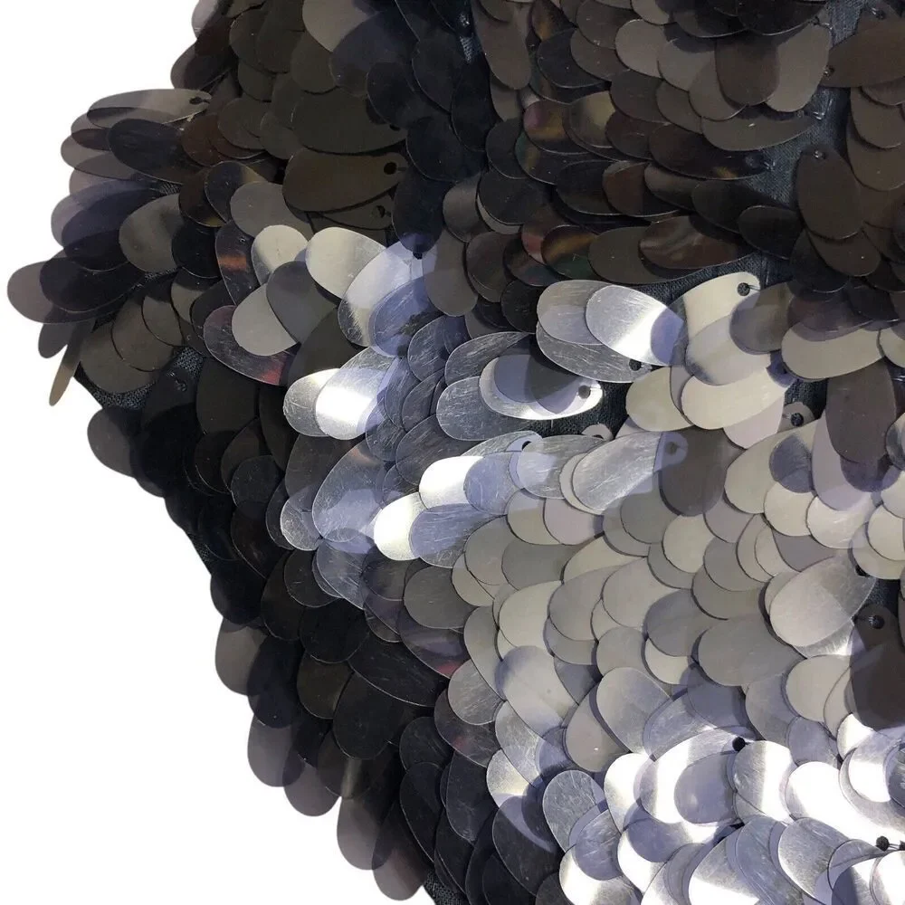 Cache Cardigan Vest Womens S Blue Sequined Sleeveless Open Ribbed Career Chic - Picture 5 of 12